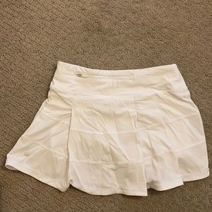 White LuluLemon tennis skirt!